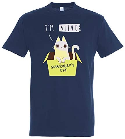 Pampling Schrodinger's Night ¡Brilla en la Oscuridad! - Gato - Ciencia, Camiseta Hombre - tiposdegatos.com